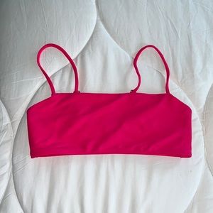 MIKOH hot pink strap bikini top (like-new condition!)